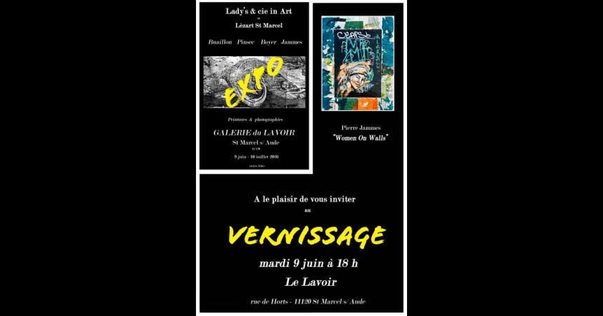 Saint-Marcel sur Aude | Mairie de Saint-Marcel sur Aude > VERNISSAGE EXPOSITION GALERIE DU LAVOIR 9 JUIN 18h30.