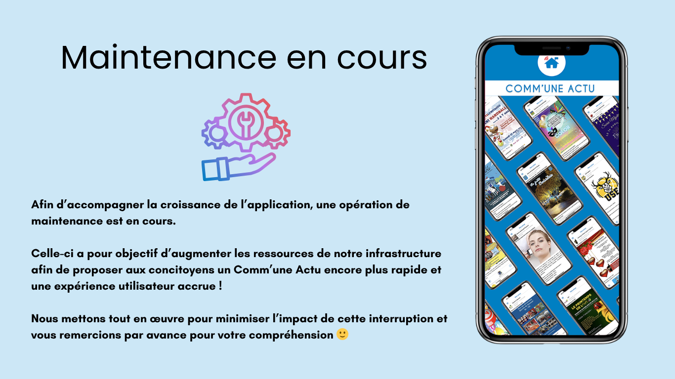 Maintenance en cours