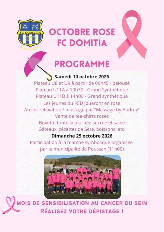 Le FC Domitia se mobilise pour OctobreRose 2026
