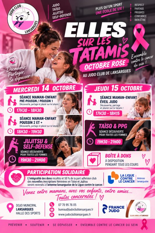 OCTOBRE ROSE &ndash; ELLES SUR LES TATAMIS