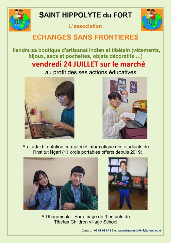 Echanges Sans Fronti&egrave;res sur le march&eacute; de St Hippolyte du Fort