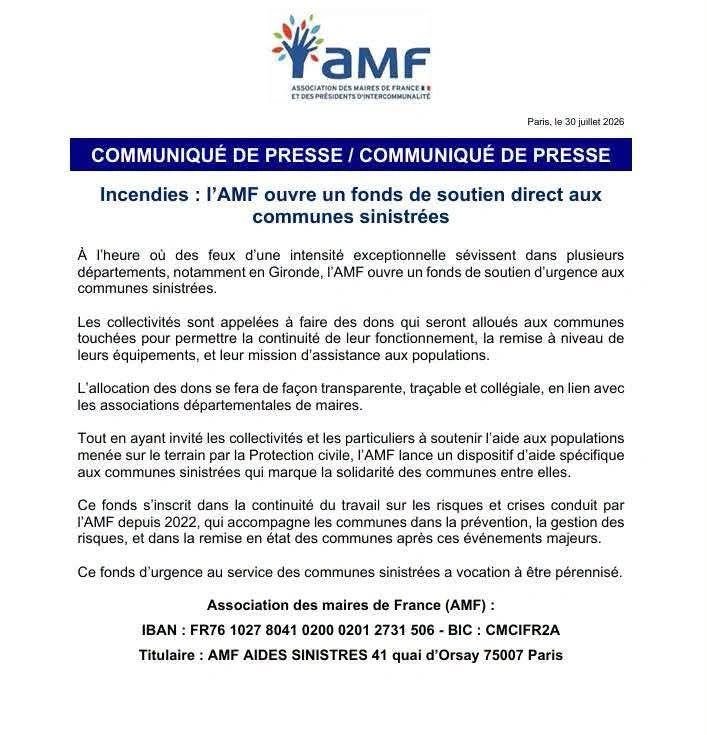 🔴 COMMUNIQU&Eacute; DE PRESSE