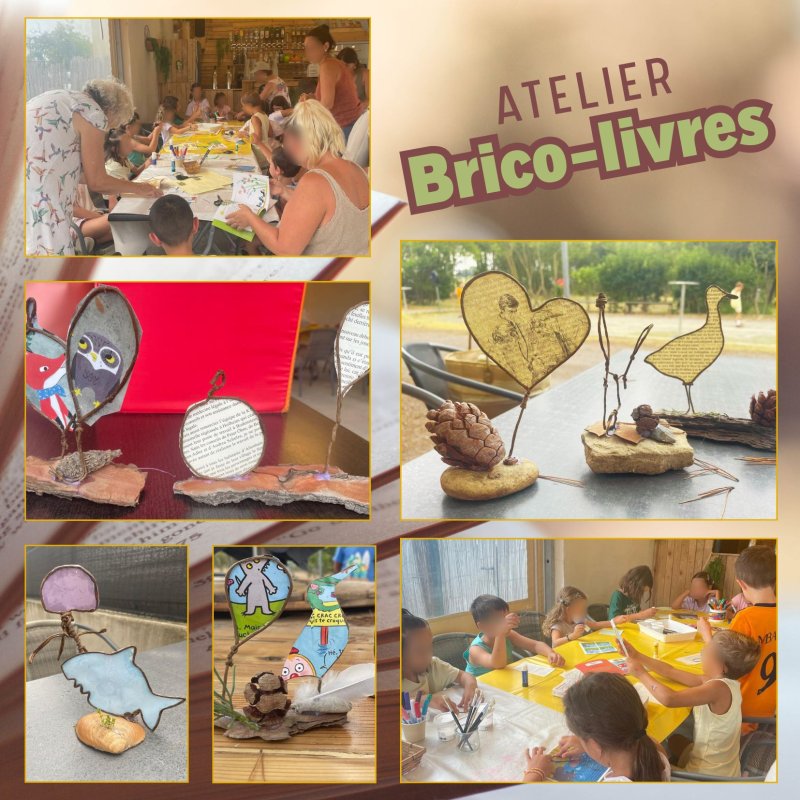 📷​ Retour sur l'atelier brico-livres au camping 📷​