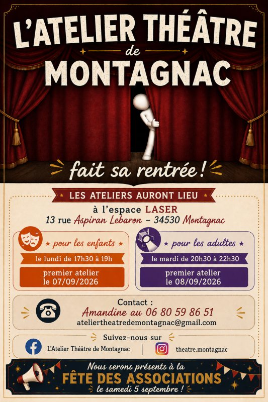 L'Atelier Th&eacute;&acirc;tre de Montagnac fait sa rentr&eacute;e!