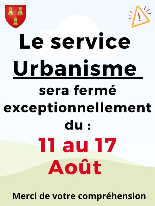 Fermeture exceptionnelle - Urbanisme