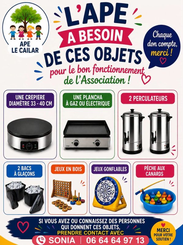 L'APE A BESOIN DE VOUS