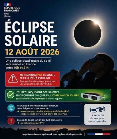 Eclipse solaire &agrave; Flaxlanden