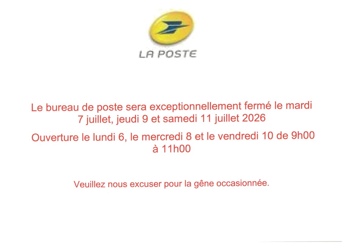 FERMETURE POSTE
