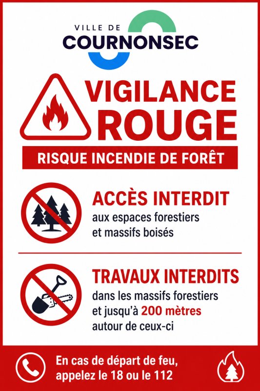 Vigilance Feu de For&ecirc;t &ndash; Niveau Rouge