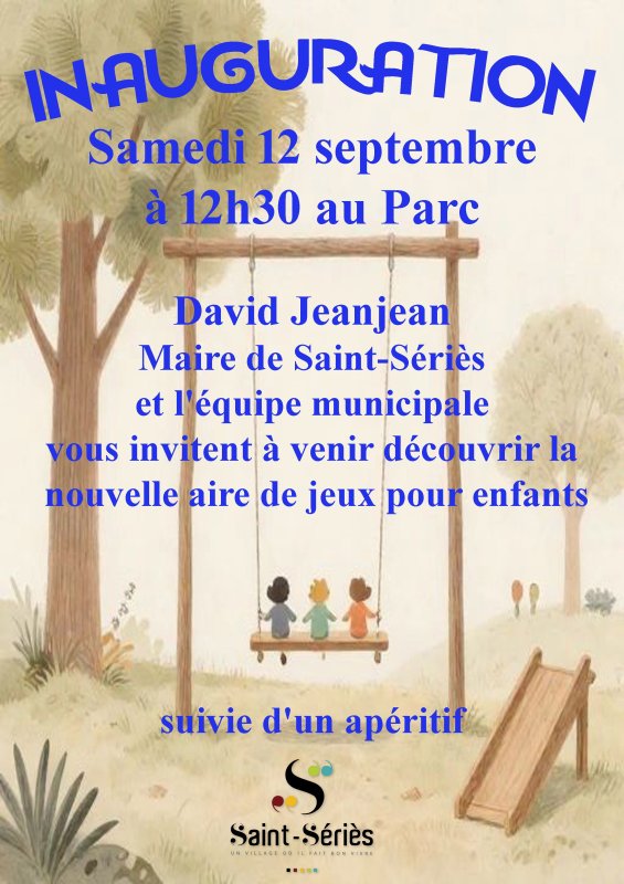 Inauguration de la nouvelle Aire de Jeux