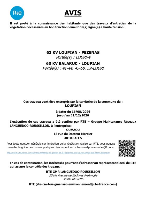 ⚠️​ INFORMATION TRAVAUX D'&Eacute;LAGAGE ⚠️