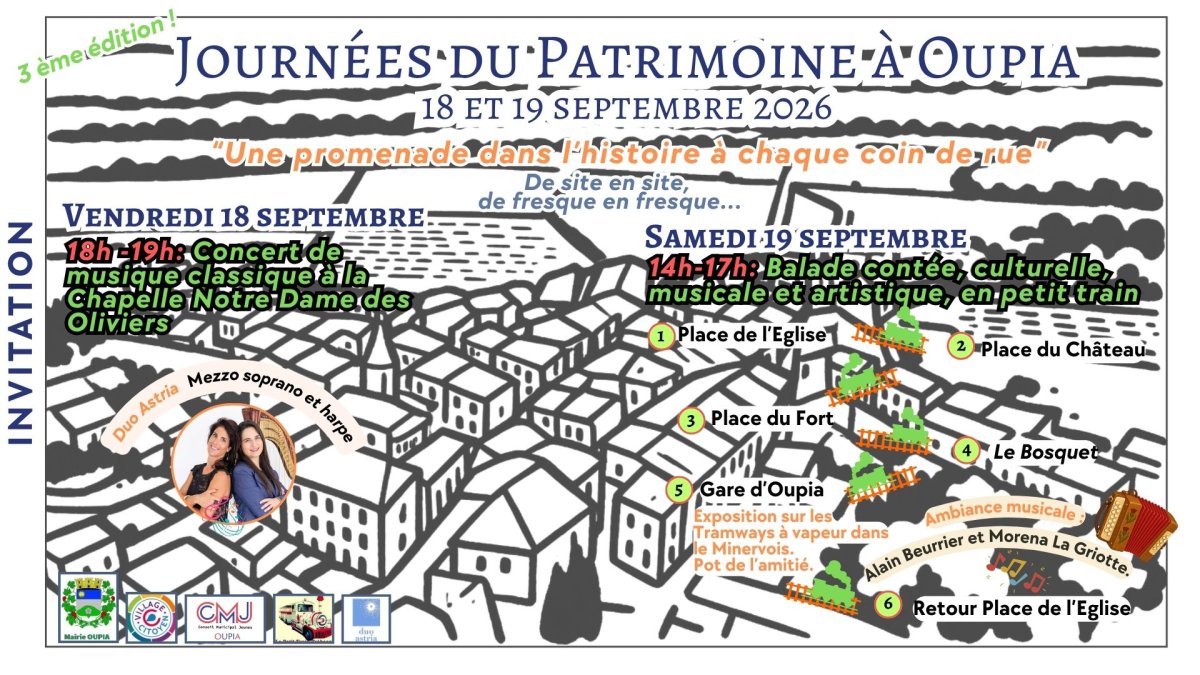 JOURNEE DU PATRIMOINE - OUPIA 18 et 19/09/2026