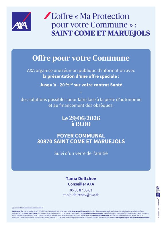 R&eacute;union publique AXA