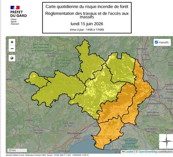 Risque feux de for&ecirc;t