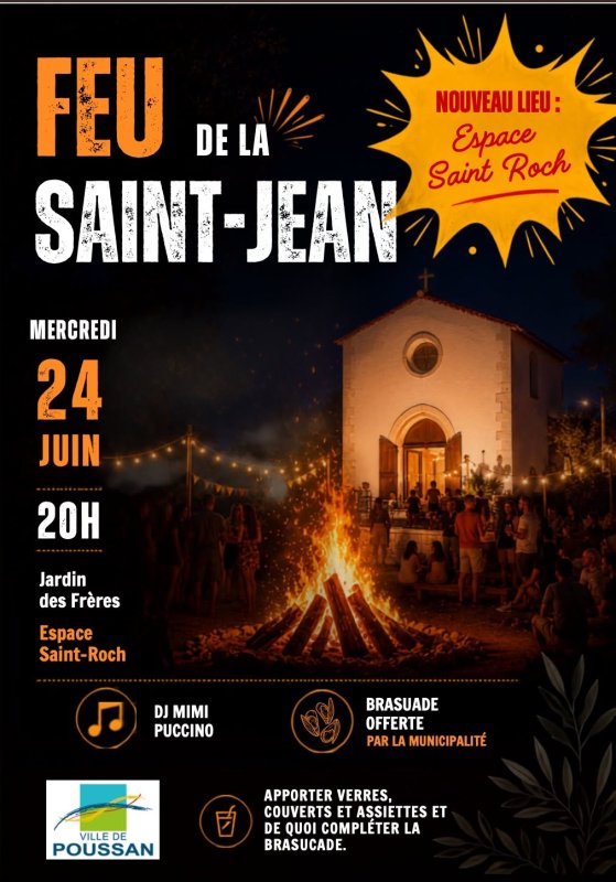 🔥 24 juin &ndash; Feu de la Saint-Jean 🔥 Venez f&ecirc;ter le solstice d'&eacute;t&eacute;.