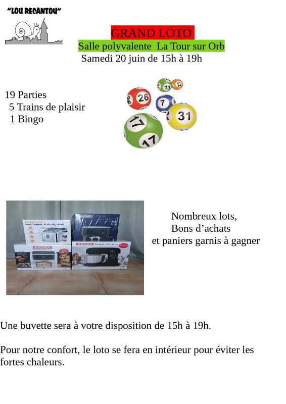 MODIFICATION LIEU F&ecirc;te de la Saint Jean et Loto