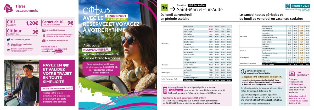 R&Eacute;SEAU CITIBUS : AJUSTEMENTS DES SERVICES DE TRANSPORTS SCOLAIRES.