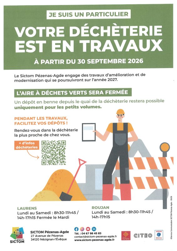 ATTENTION TRAVAUX : D&eacute;ch&egrave;terie MAGALAS