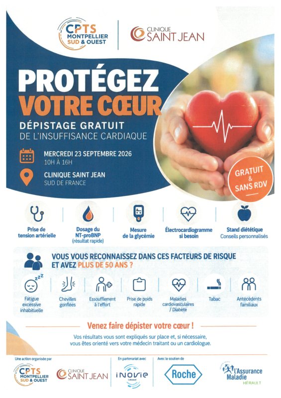 PROTEGEZ VOTRE COEUR - DEPISTAGE GRATUIT