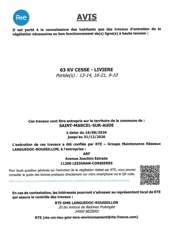 TRAVAUX - ENTRETIEN DE LA VEGETATION