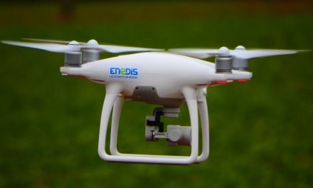 Inspection des lignes &eacute;lectriques par drone ENEDIS.