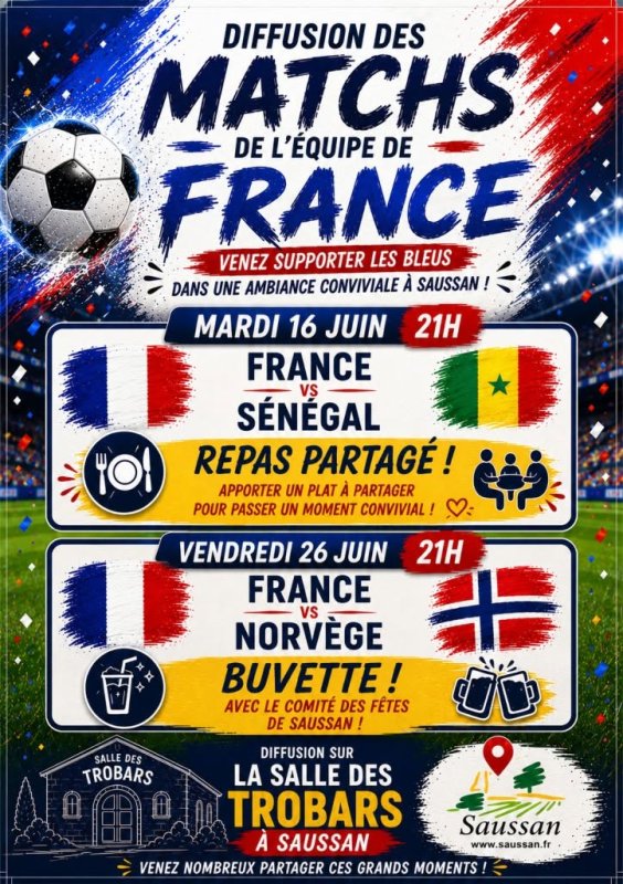 Match France - S&eacute;n&eacute;gal ce mardi &agrave; 21h, salle des Trobars