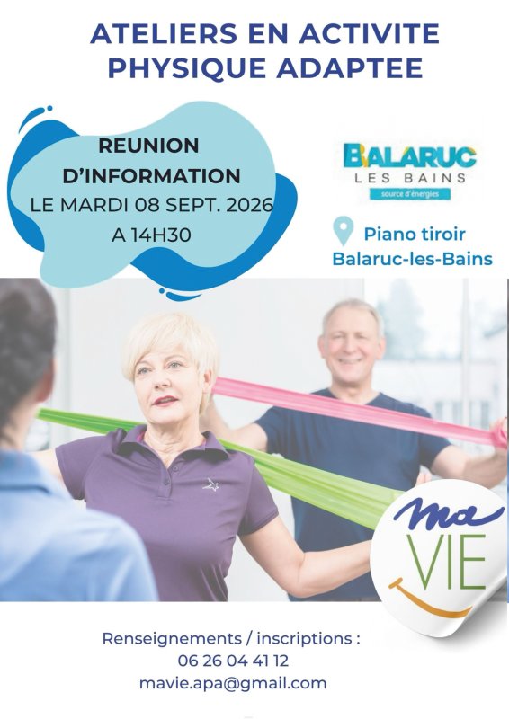 S&eacute;niors : r&eacute;union d'information pour les activit&eacute;s physiques adapt&eacute;es