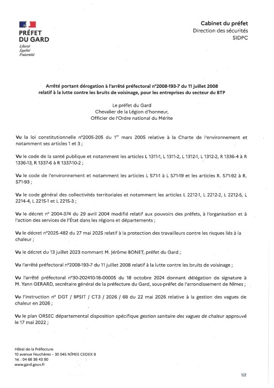 [INFORMATION DE LA PREFECTURE]
