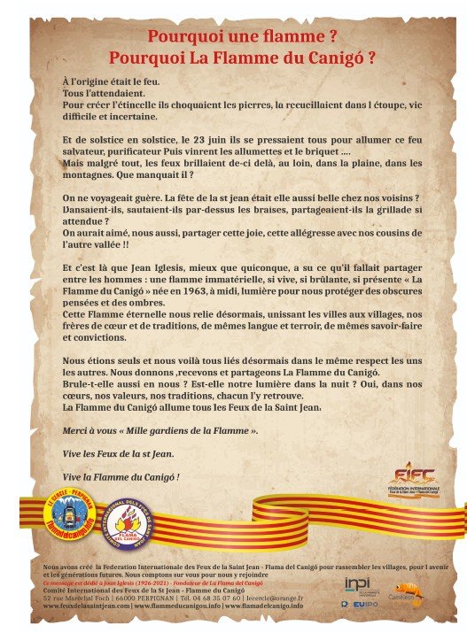 TEXTE FEUX DE LA ST JEAN