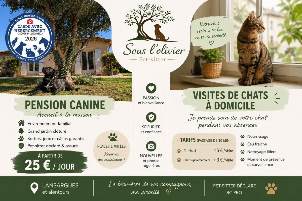 Petsitter &agrave; Lansargues &ndash; Balades, visites et garde familiale