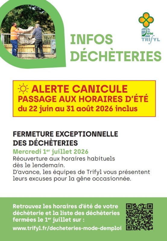 HORAIRES ACCES DECHETERIES CET ETE