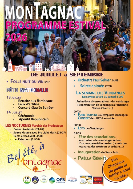 Programme de la saison estivale &agrave; Montagnac