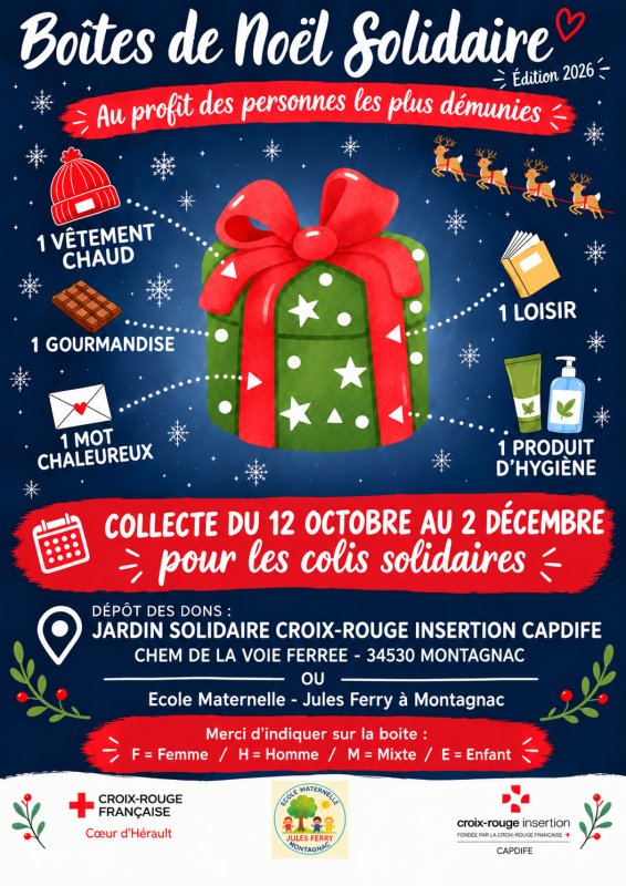 Bo&icirc;tes de No&euml;l solidaire