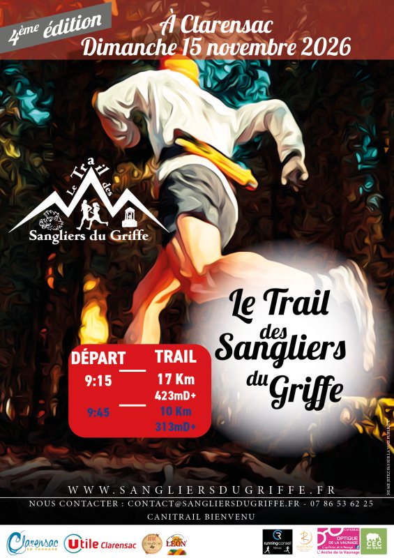 🐗 Trail des Sangliers du Griffe : rendez-vous le 15 novembre &agrave; Clarensac !
