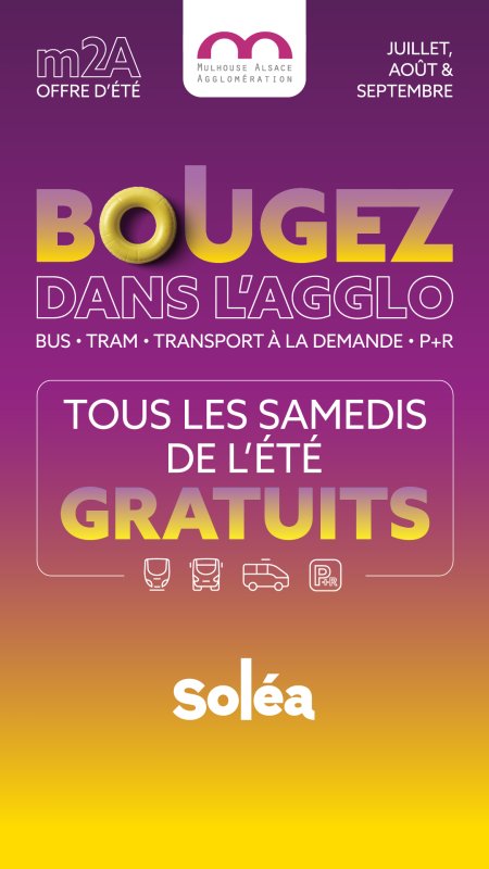 Bougez gratuitement dans l'agglo les samedis de l'&eacute;t&eacute;