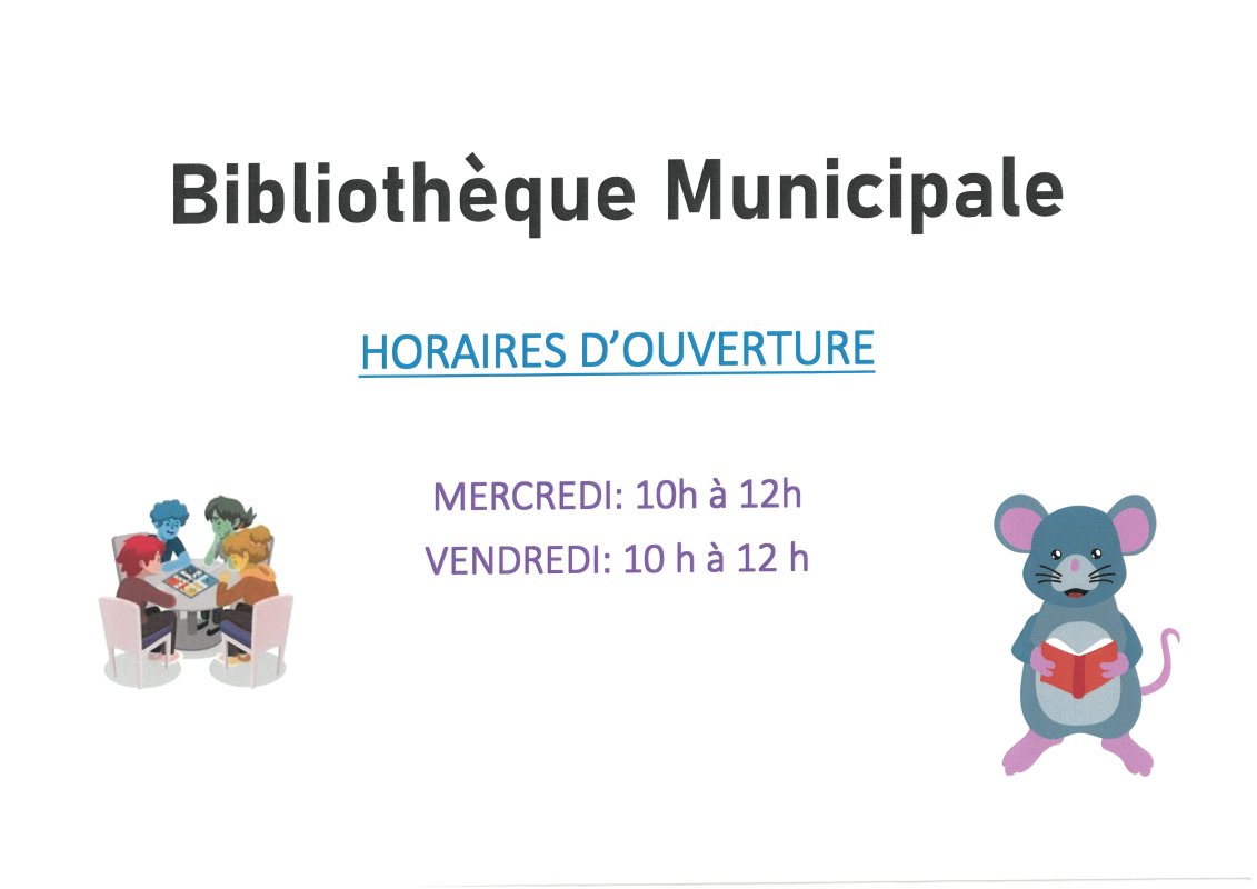Biblioth&egrave;que : horaires ouverture p&eacute;riode estivale