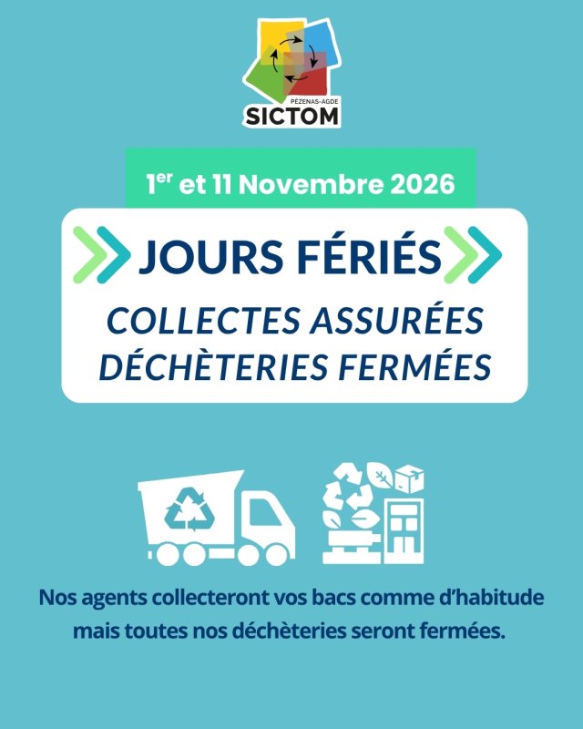 FERMETURE D&Eacute;CH&Egrave;TERIES