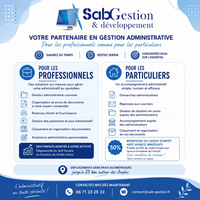 ASSISTANTE ADMINISTRATIVE ENTREPRISES ET PARTICULIERS 06.71.33.25.33