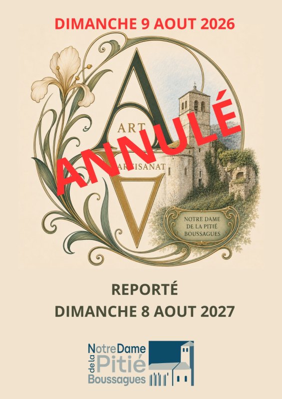 Report du March&eacute; de l'Art et de l'Artisanat &agrave; Boussagues