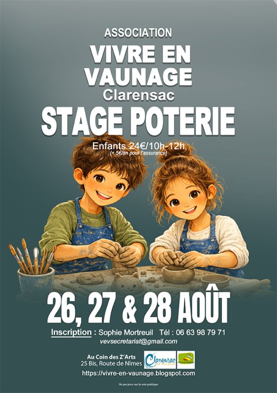 Stage poterie Clarensac