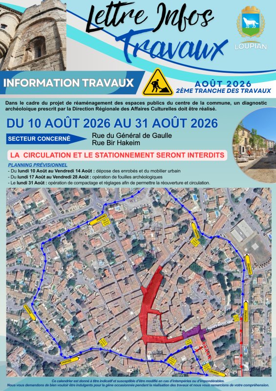 Travaux : Pr&eacute;paration de la 2ᵉ tranche d&egrave;s le 10 ao&ucirc;t