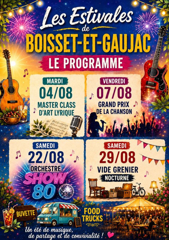 &Eacute;v&egrave;nement : 🎉Les Estivales du mois d'Ao&ucirc;t