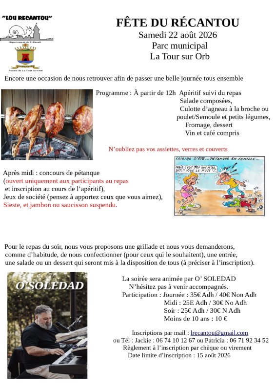 F&Ecirc;TE DU RECANTOU