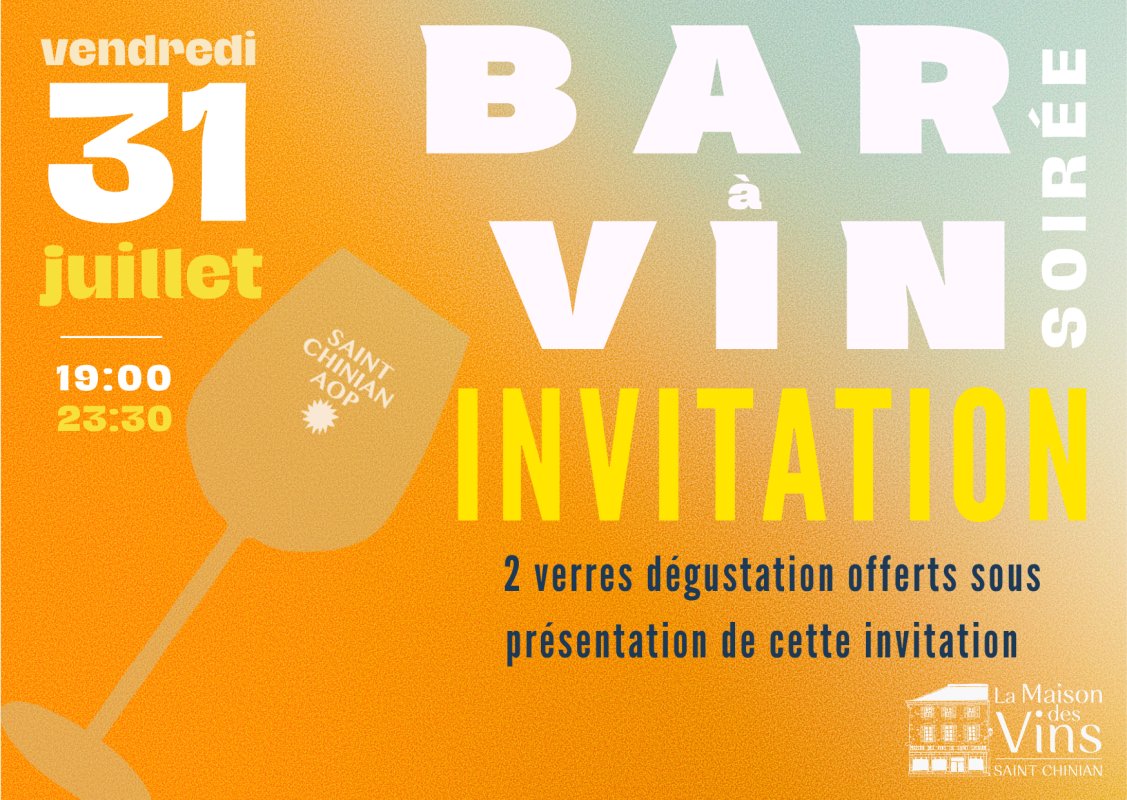 BAR A VIN ST CHINIAN 31/07/2026