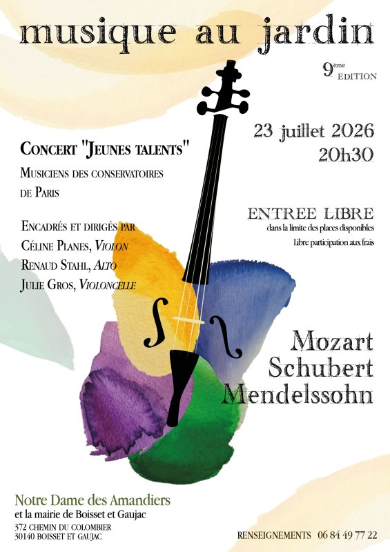 🎻9e &eacute;dition de musique au jardin