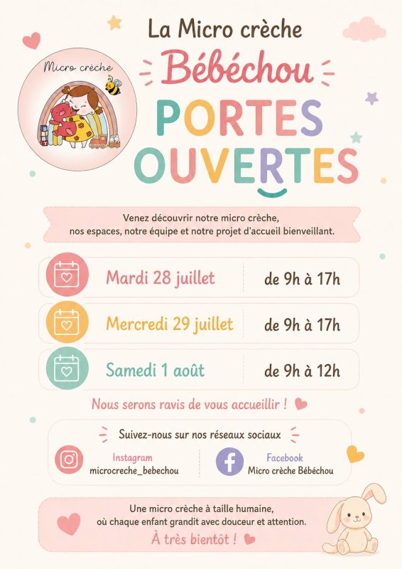 🌸 PORTES OUVERTES &ndash; Micro-cr&egrave;che B&eacute;b&eacute;chou 🌸