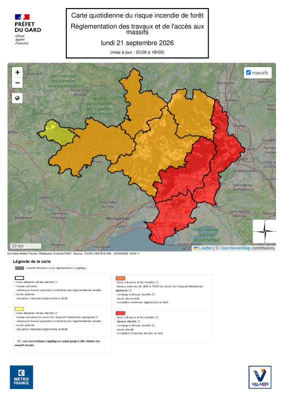 [🚨 ALERTE ROUGE &ndash; RISQUE FEUX DE FOR&Ecirc;T ]