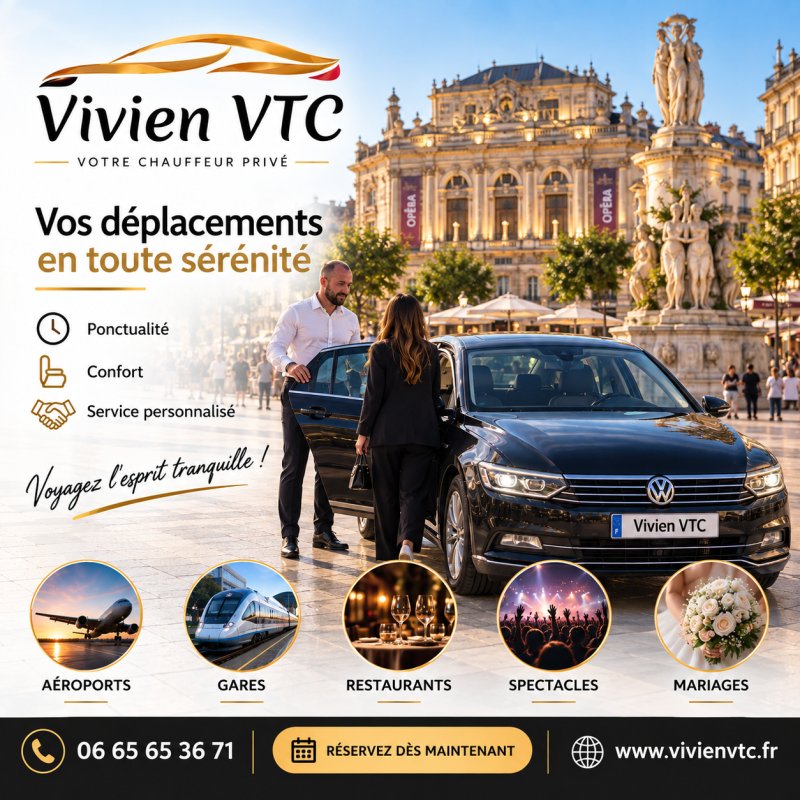 🚘 Vivien VTC &ndash; Votre chauffeur &agrave; Lansargues