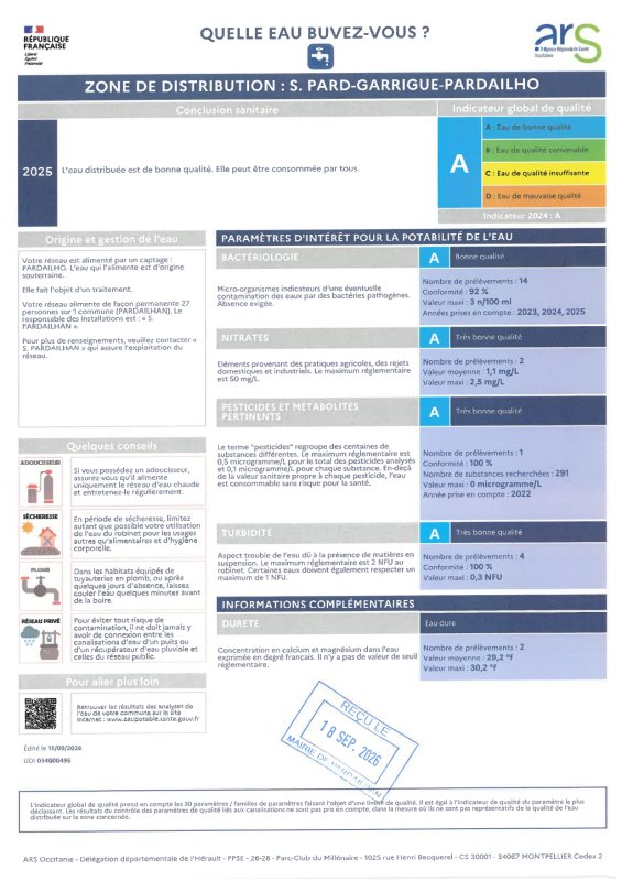 BILANS RESEAUX DE DISTRIBUTION AEP - 2025