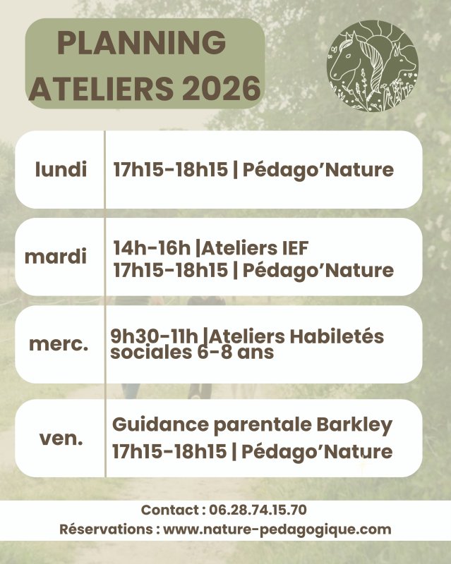 Atelier P&eacute;dago'Nature